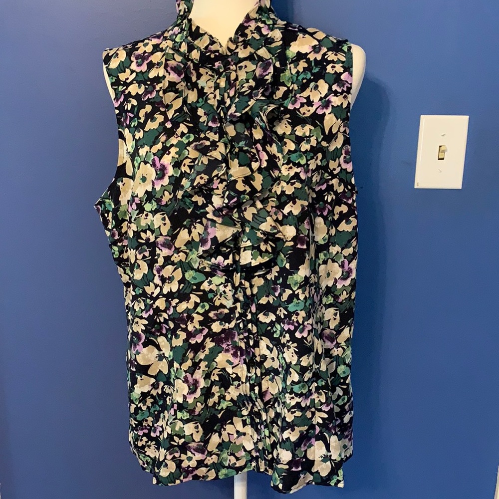 Loft floral sleeveless top